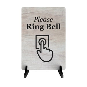 Please Ring Bell Sign - Available as Freestanding or Adhesive