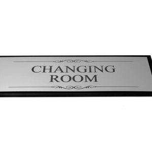 Changing Room Door Sign, Adhesive Plaque