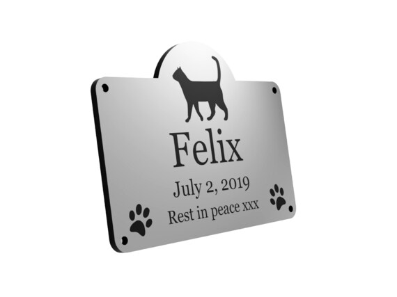 Personalised Engraved Memorial Plaque Silver Waterproof Pet Etsy