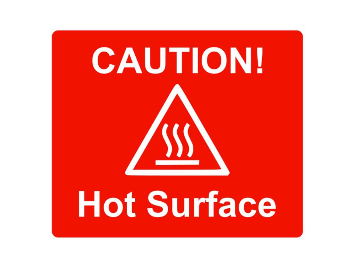 Caution Hot Surface Sign - Etsy