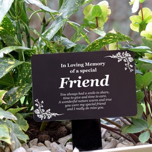 Mémorial gravé d&#39;un ami spécial