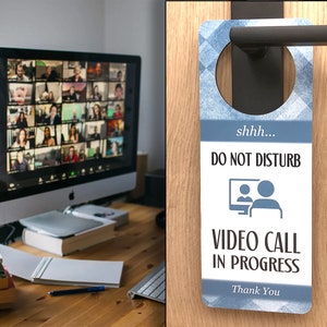 Do Not Disturb Door Hanger - Video Call In Progress
