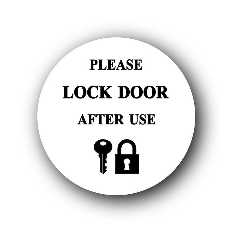 Please Lock the Door Sign - Etsy
