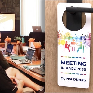 Do Not Disturb Door Hanger - Meeting In Progress