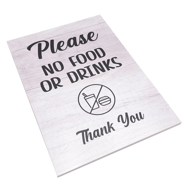 Please No Food Or Drinks Sign - Available as Freestanding or Adhesive