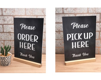 Please Order Here, Pick Up Here - Double Sign Set