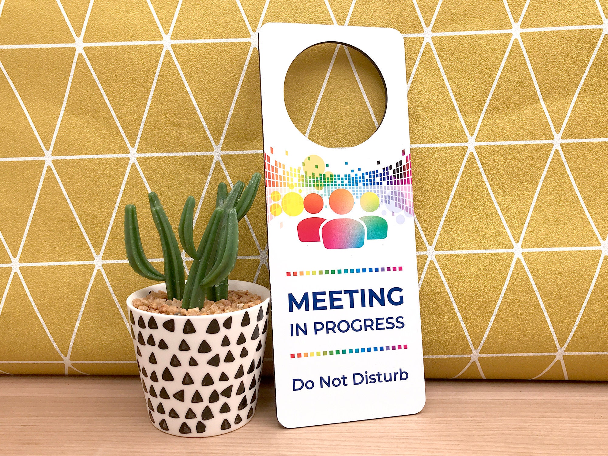 Do Not Disturb Door Hanger - Meeting in Progress - Etsy