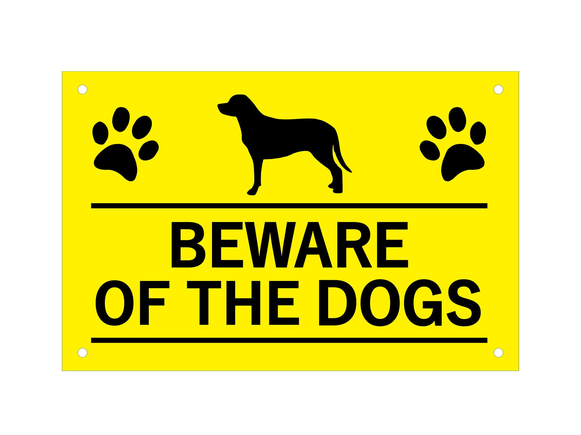 Beware Of Dog Printable Sign - Printable World Holiday