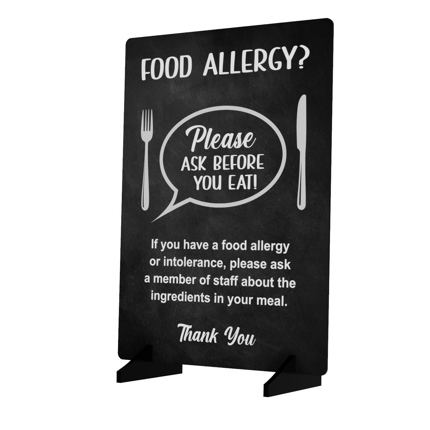 5 Cartelli Da Tavolo Per Allergie Alimentari - 74x148 Mm, 350g, Doppia Faccia Per Ristoranti E Bar