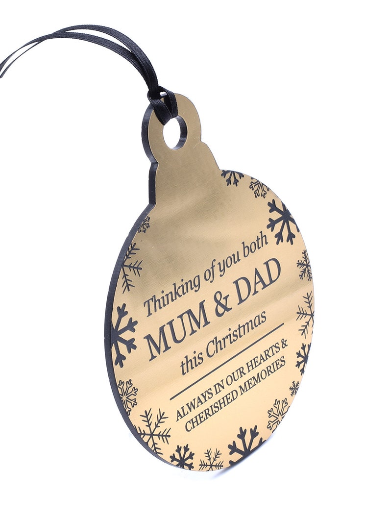 Thinking of You both MUM & DAD Christmas Tree Bauble Etsy