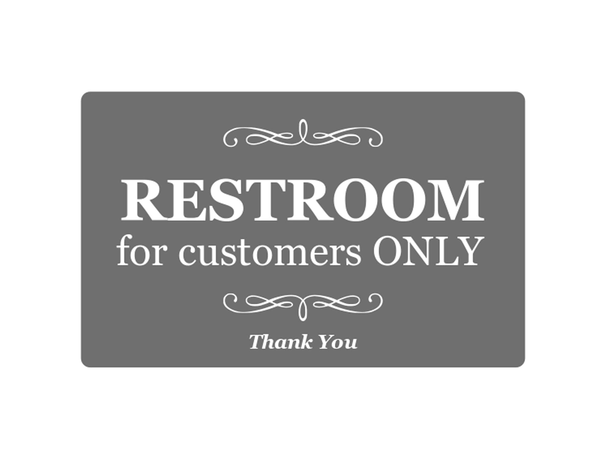 RESTROOM for customers ONLY Self Adhesive Door Sign Ideal Etsy