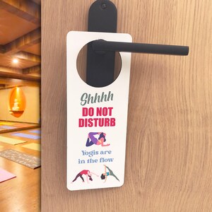 Do Not Disturb | Yoga Door Hanger - Yogis Are in the Flow - Etsy
