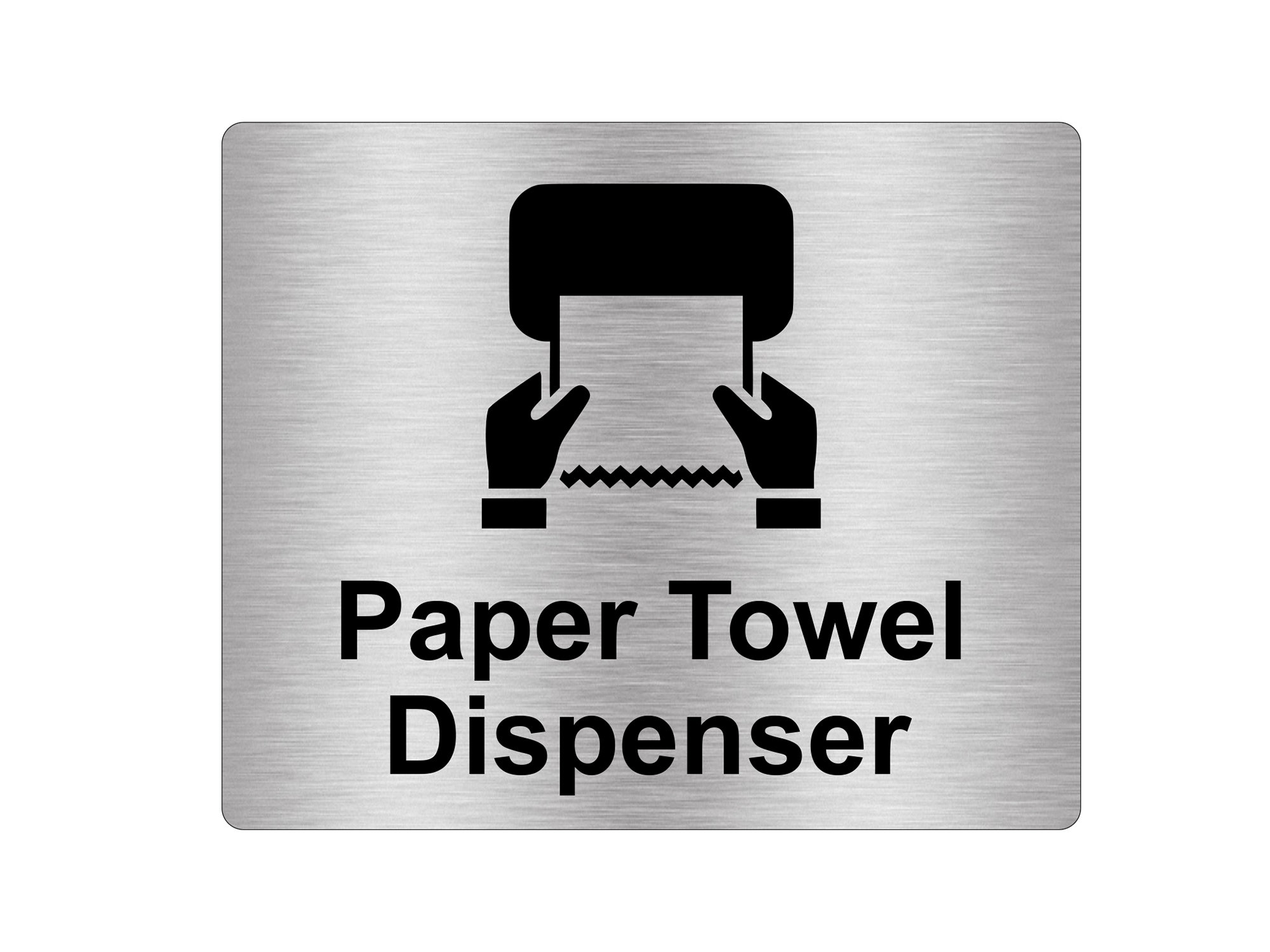 Paper Towel Dispenser Sign Adhesive Sticker Notice Metallic Etsy