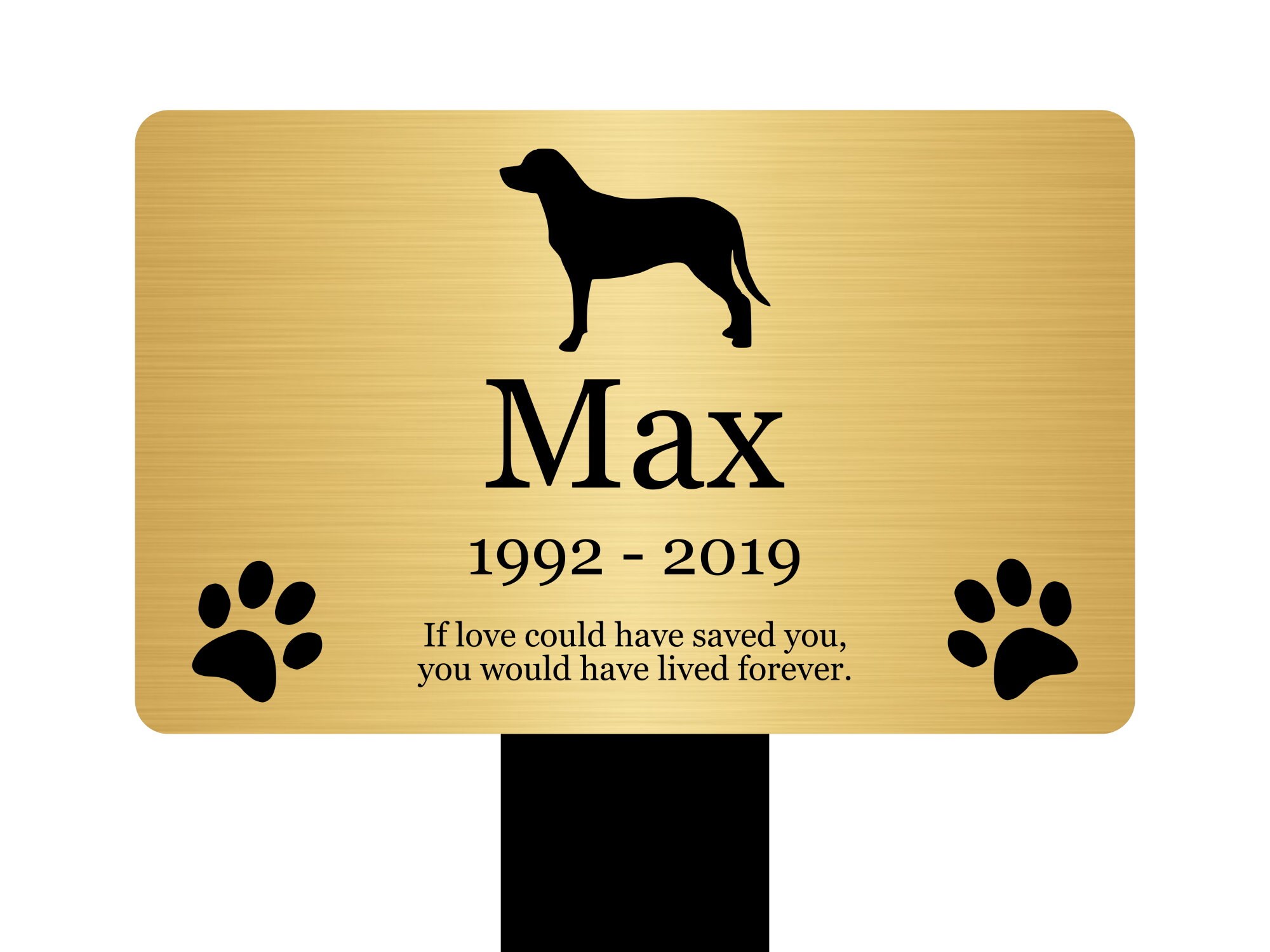 Pet Dog Memorial Large Engraved Stake Personalised With Etsy UK