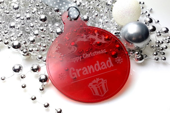Personnalisé De Mémoire Arbre de Noël Ornement souvenir Babiole Memorial Cadeau
