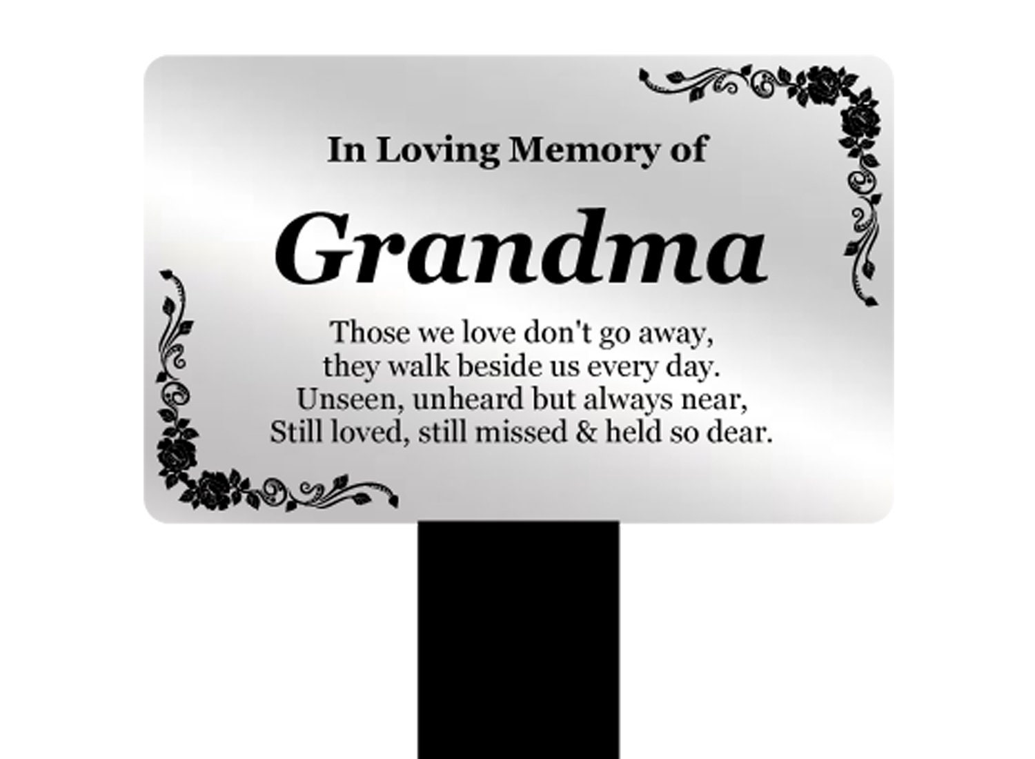 DAD Heart Memorial Remembrance Plaque Stake Grave Marker Plant Marker Waterproof Black and White Acrylic Outdoor Tribute