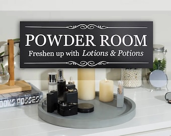 Powder Room, Toilet / Bathroom Door Sign