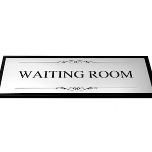 Waiting Room Door Sign, Adhesive Plaque