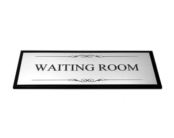 Waiting Room Door Sign, Adhesive Plaque