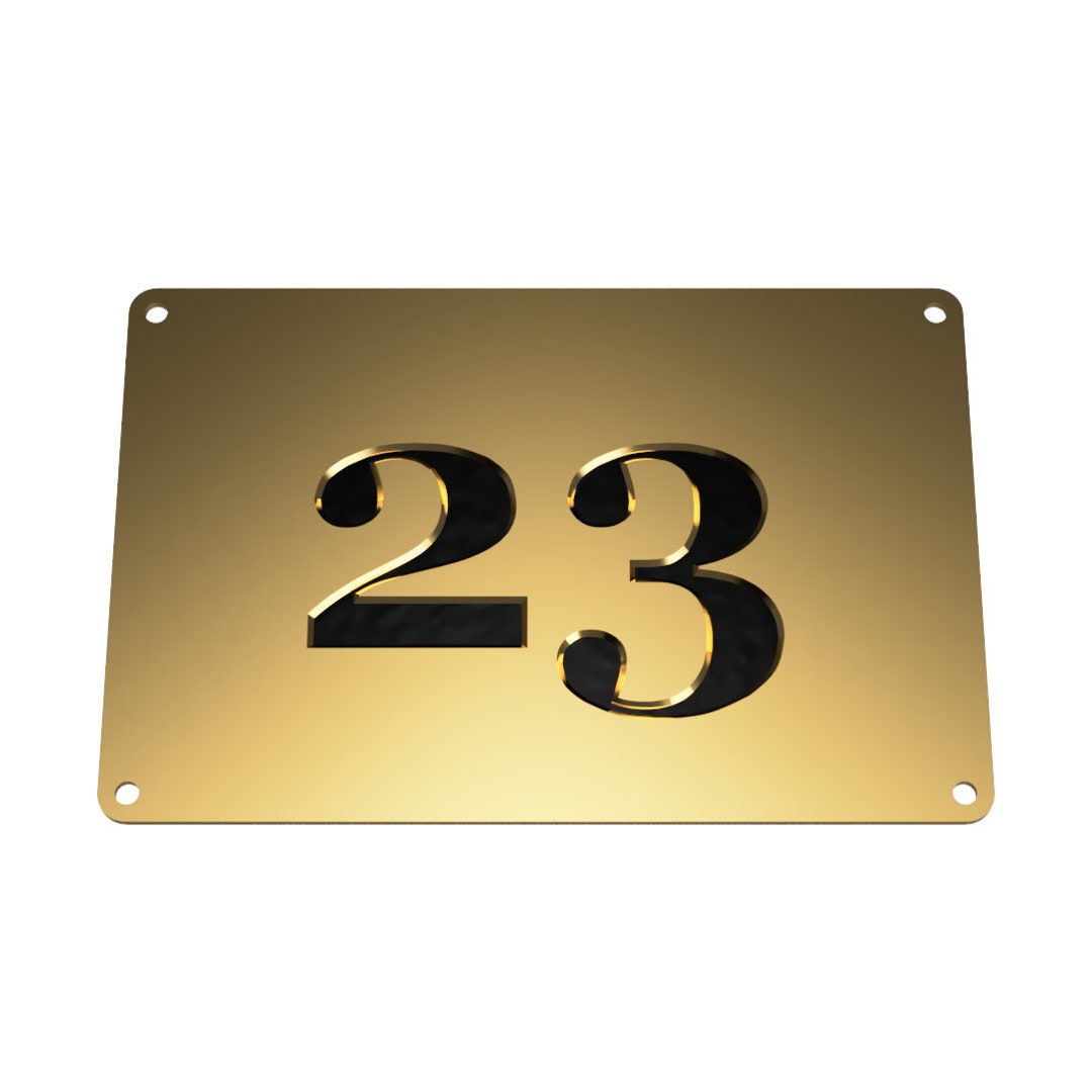 Engraved Brass House Number Signs With Custom Numbers Etsy