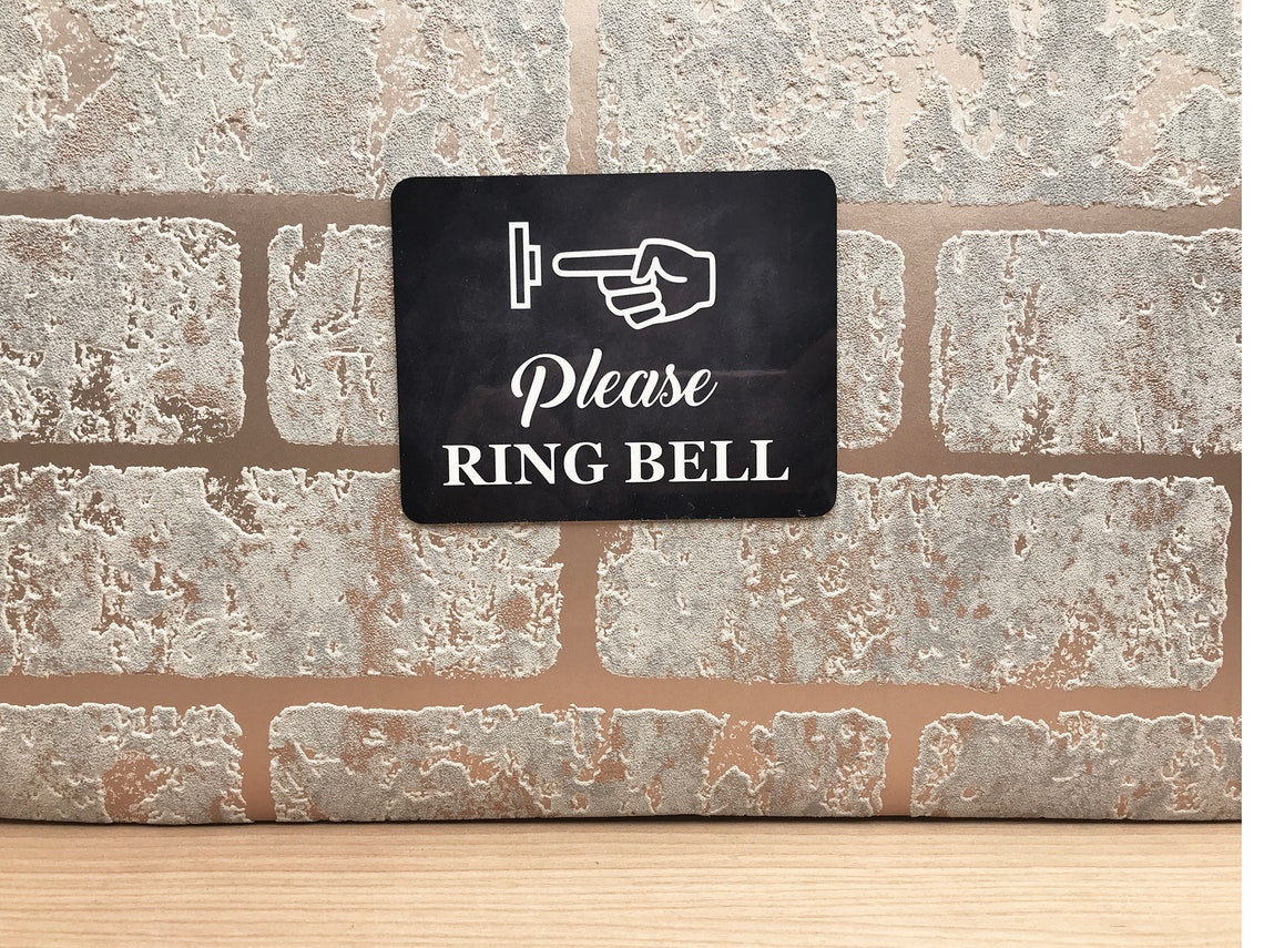 Ring Panel Sign Please Ring Bell Sign Adhesive Sticker Notice - Etsy
