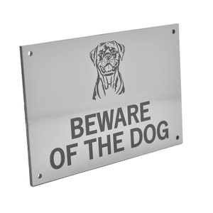 Beware of the Dog / Dogs Sign, Warning Notice Various Breeds, Gold, Silver, Copper image 8