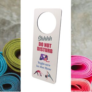 Do Not Disturb | Yoga Door Hanger - Yogis Are in the Flow - Etsy