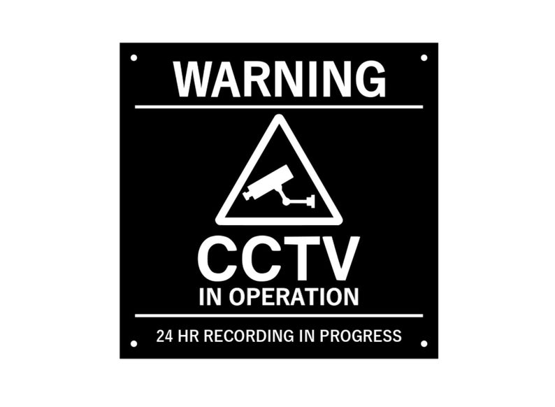 CCTV in Operation Warning Notice Black and White Etsy Canada