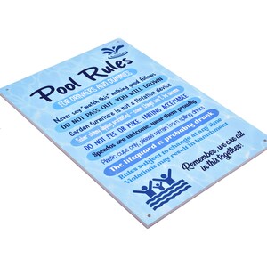 Pool Rules Schild, Neuheit Geschenk Bild 4