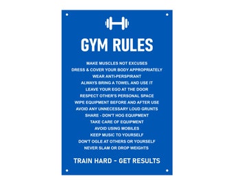 Gym Rules Etiquette Sign Plaque Notice - Etsy Ireland Gym Rules Etiquette Sign Plaque Notice - Etsy Ireland
