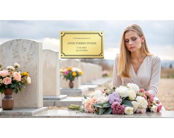 Personalized Brass Memorial Plaque: Custom Engraved Bench or House Sign