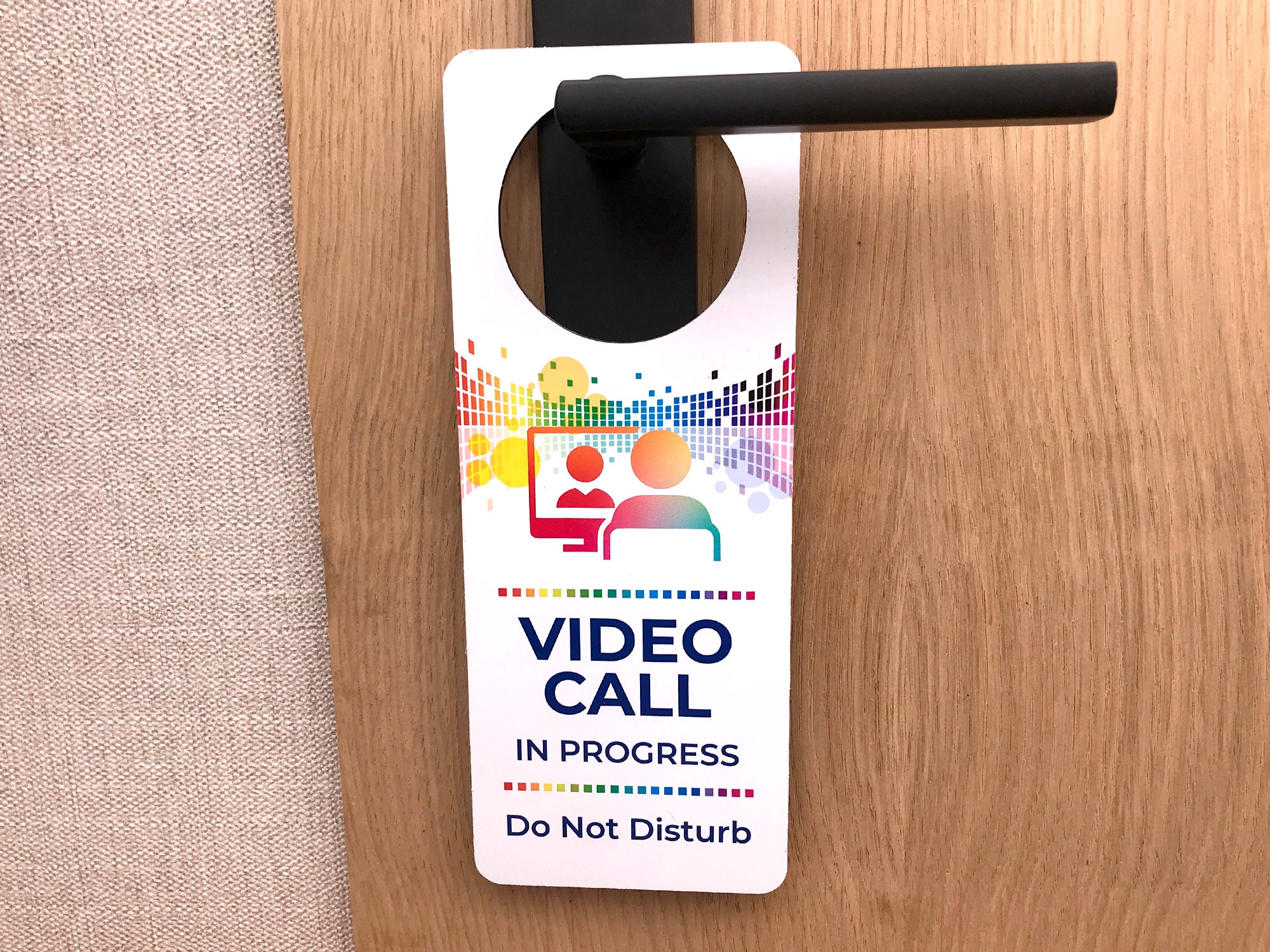 Do Not Disturb Door Hanger Video Call in Progress Etsy