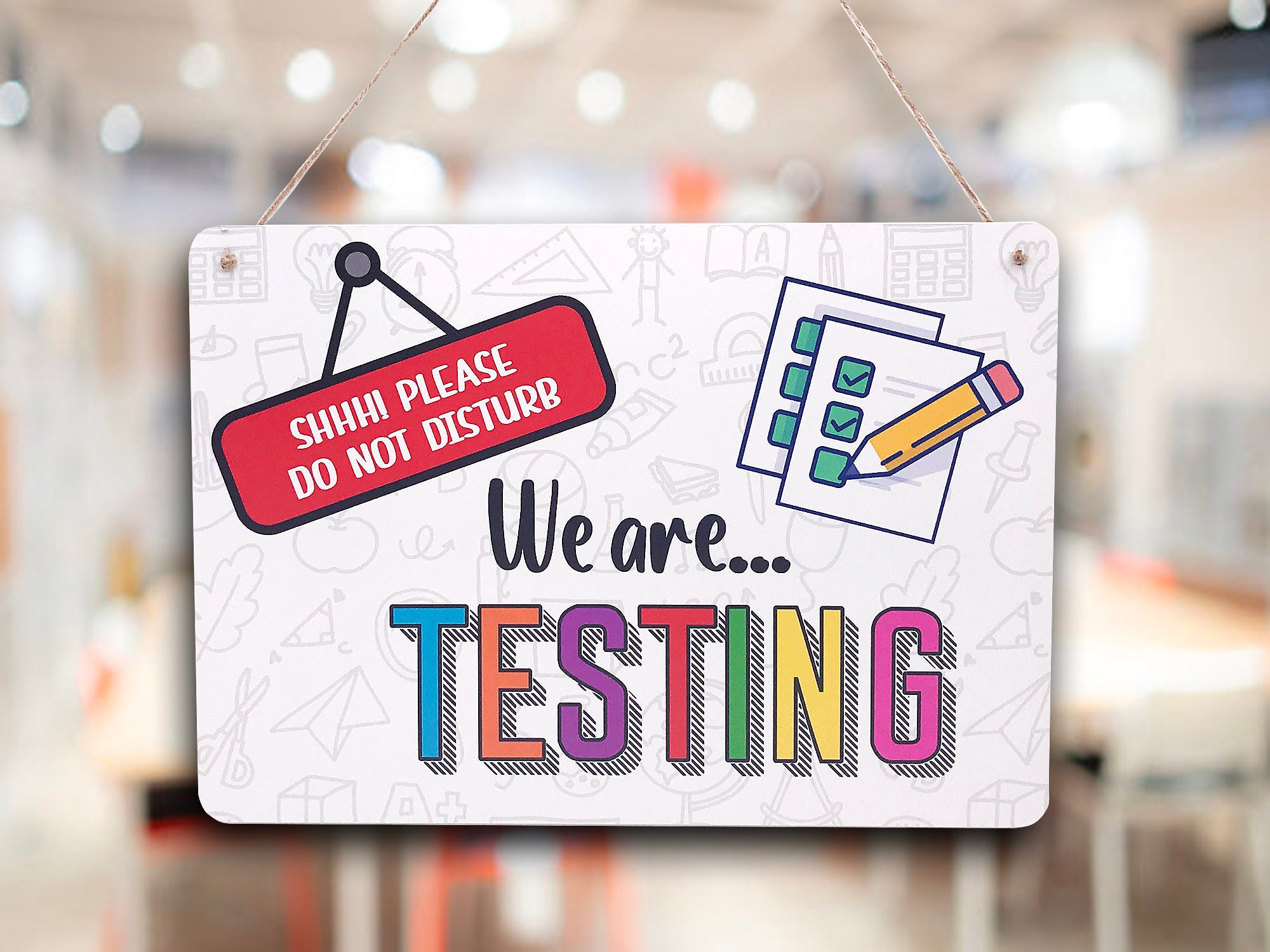 Testing In Progress Sign