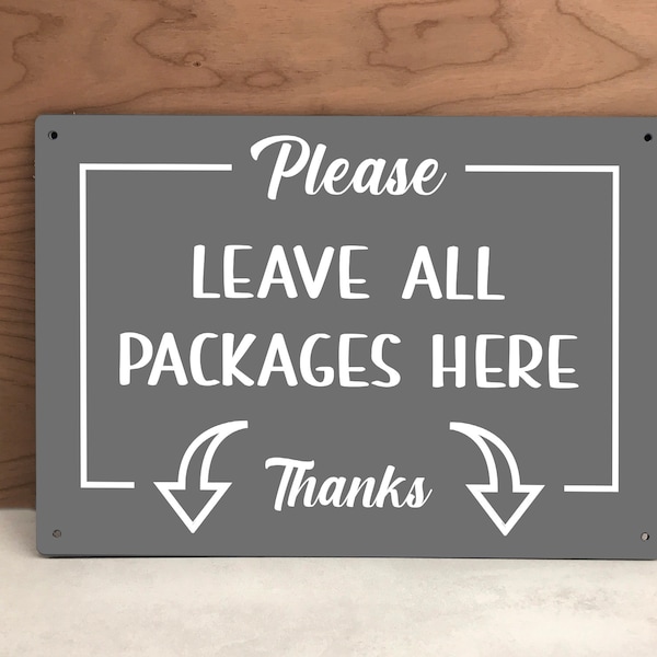 Parcel & Delivery Sign | Please Leave Packages Here Notice