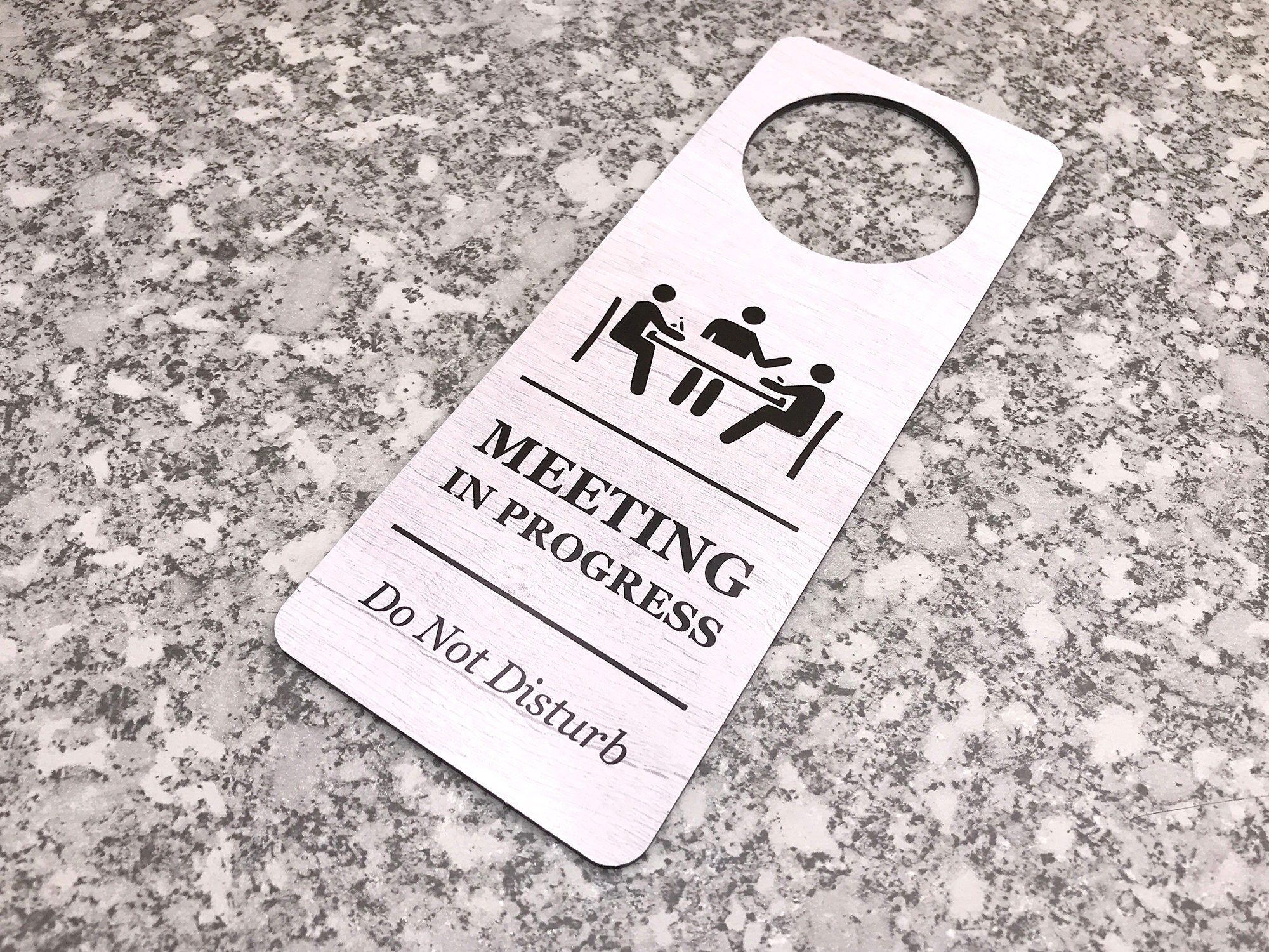Do Not Disturb Door Hanger - Meeting in Progress - Etsy
