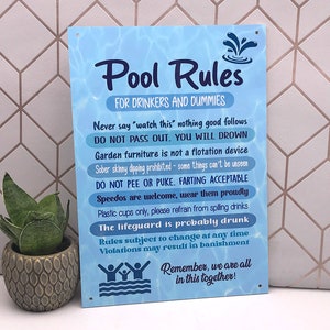 Pool Rules Schild, Neuheit Geschenk Bild 6