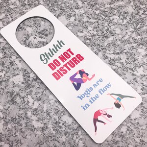 Do Not Disturb | Yoga Door Hanger - Yogis Are in the Flow - Etsy