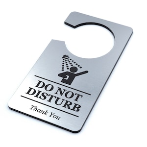 In Shower, Do Not Disturb - Generic Silver, Badezimmer Türschild, Türschild