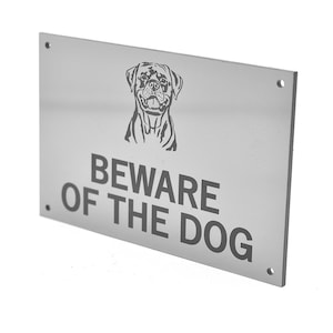 Beware of the Dog / Dogs Sign, Warning Notice Various Breeds, Gold, Silver, Copper image 2