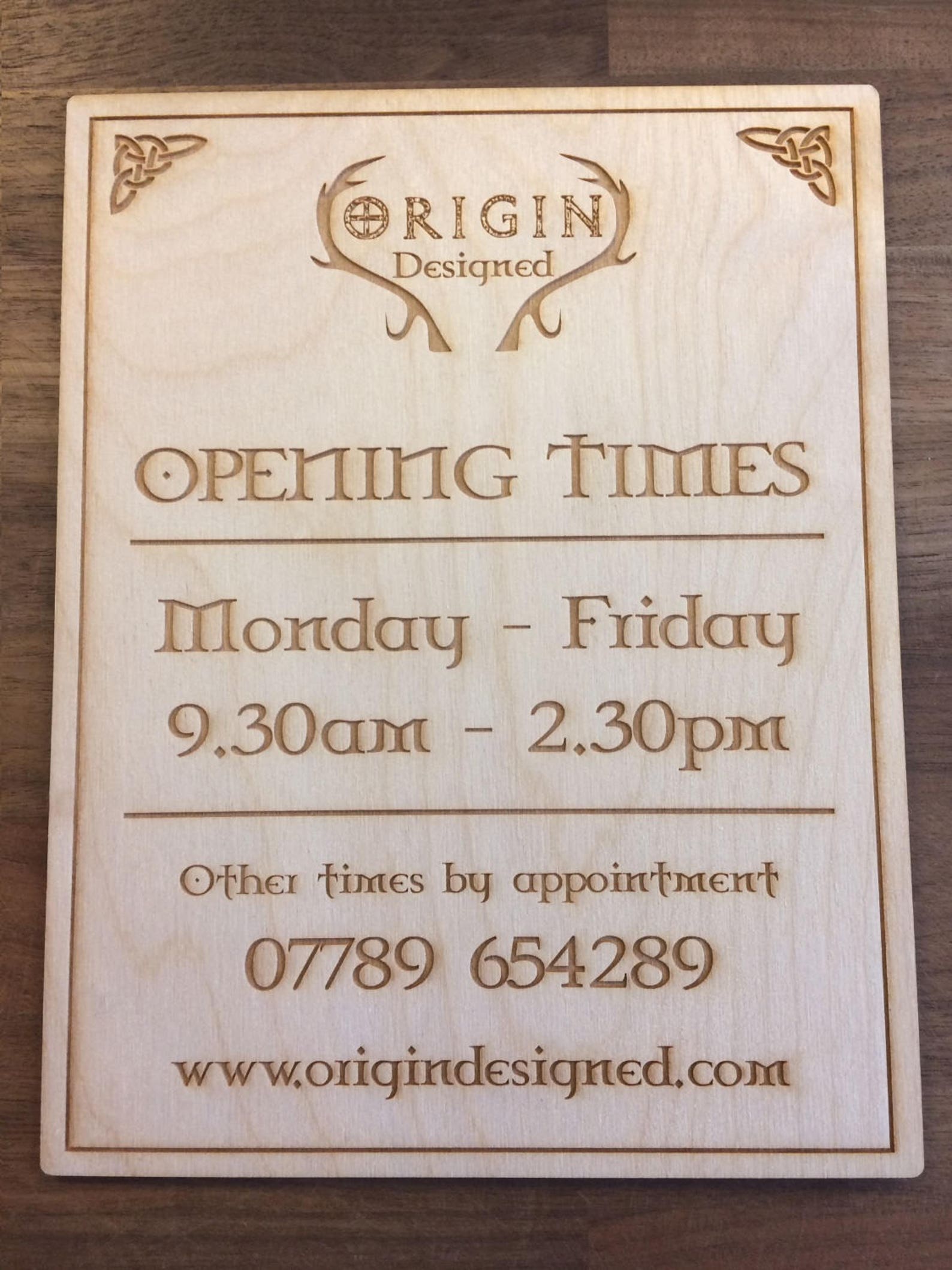 Personalised Opening Times Sign Engraved Wood Plaque Add Etsy