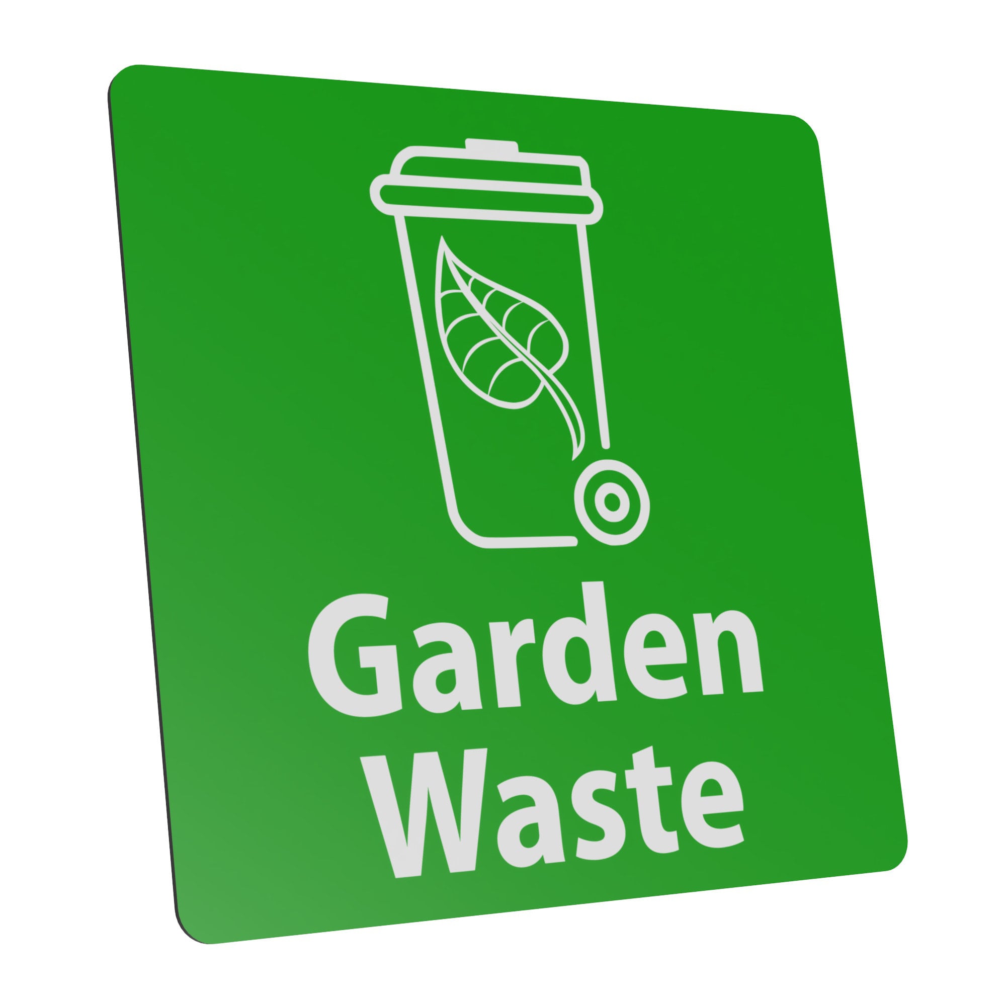 Buy Garden Waste / Garden Rubbish - Adhesive Sign, Wheelie Bin