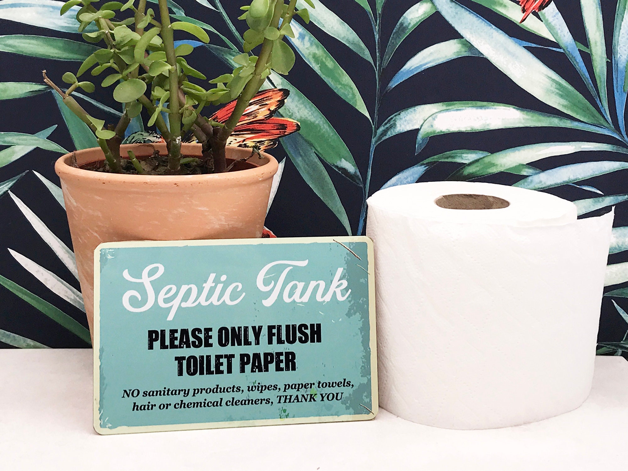 Rustic Septic Tank Toilet Sign Self Adhesive Etsy