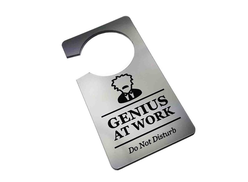 Genius At Work Do Not Disturb Distintivo genérico de plata - Etsy México
