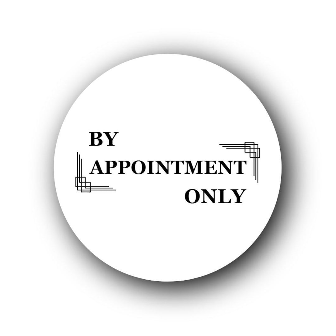 By Appointment Only Sign – Brushed Aluminium Effect Door Plaque - Etsy