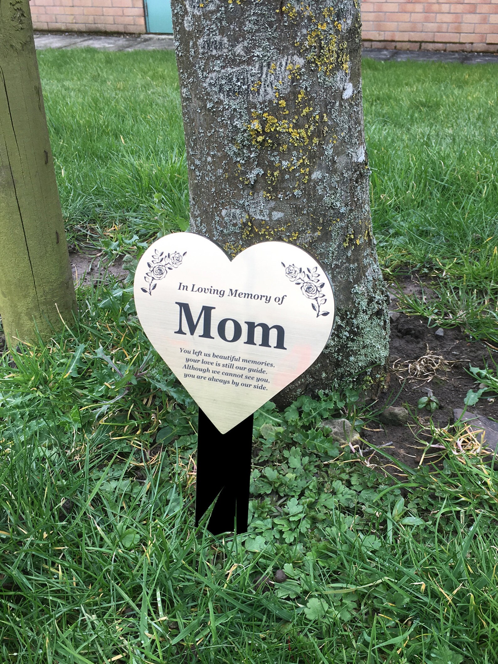 Mom Memorial Engraved Heart Shaped Plaque With Poem Etsy UK