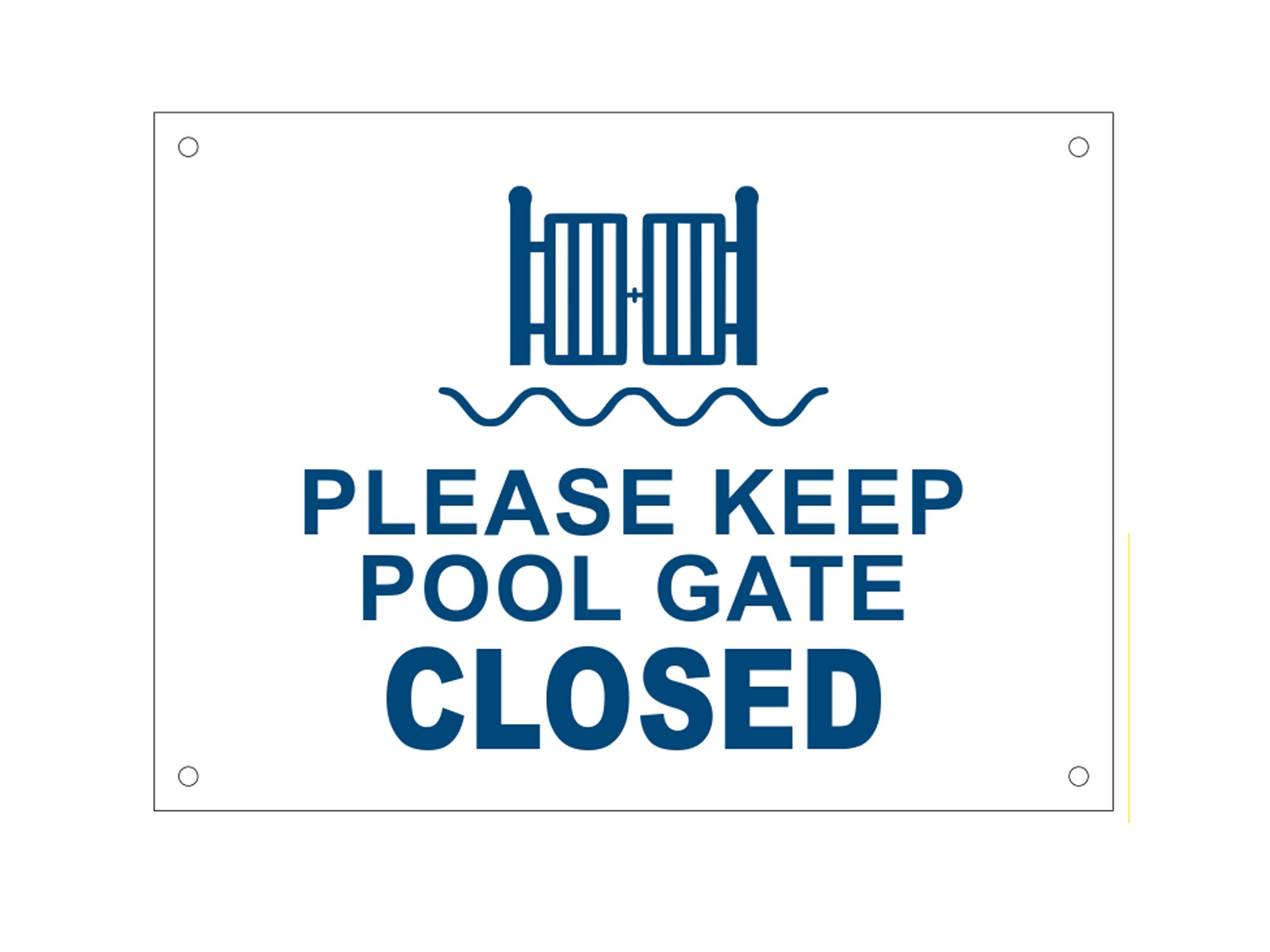 Keep Pool Gate Closed Sign Notice Warning Indoor / | Etsy