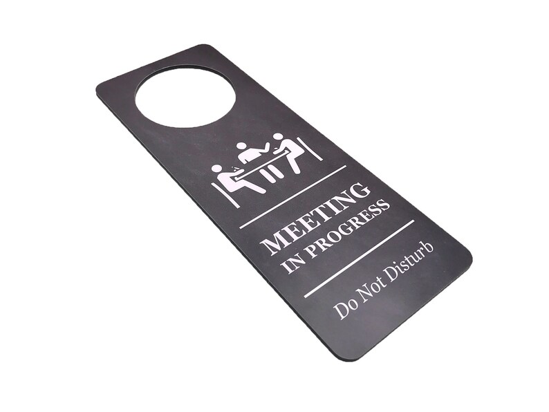 Do Not Disturb Door Hanger - Meeting in Progress - Etsy