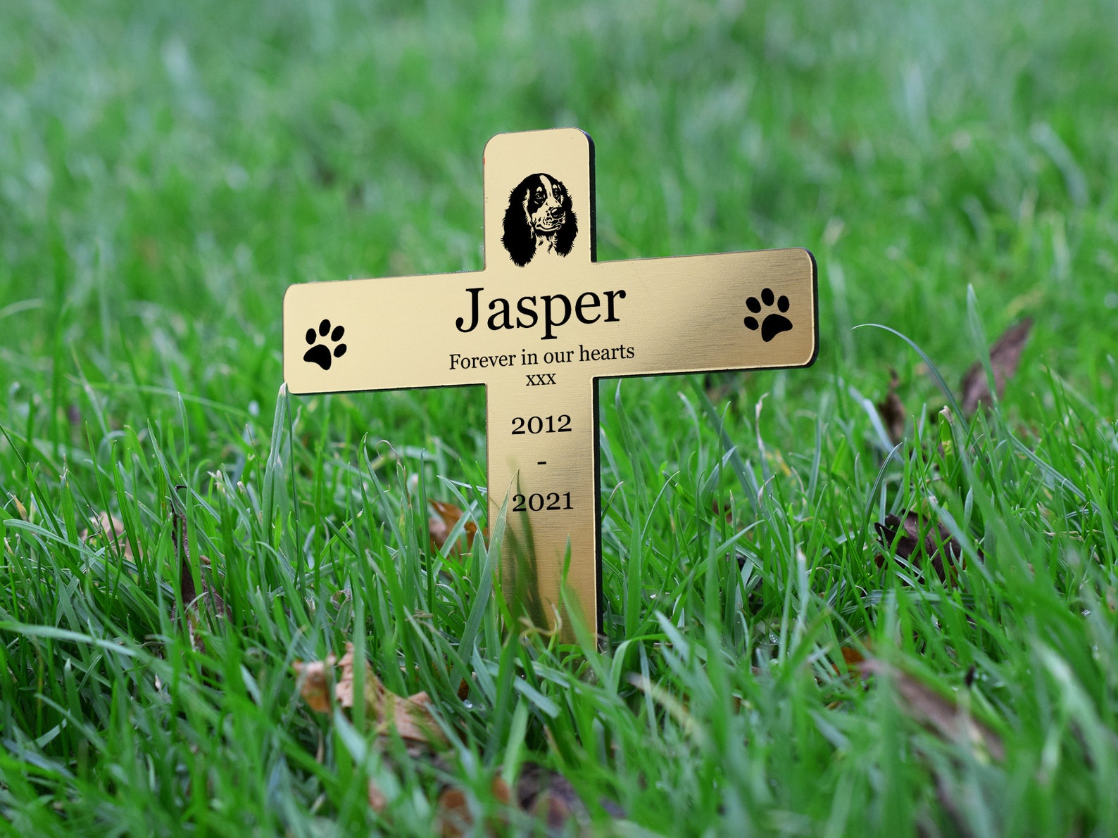 Pet Dog Memorial Engraved Cross Personalised - Etsy UK