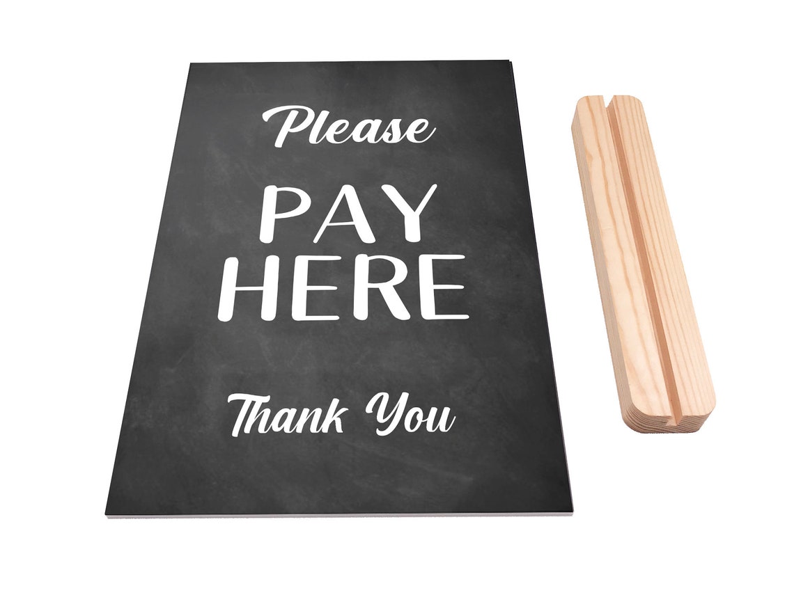 Please Pay Here Freestanding Sign - Etsy UK
