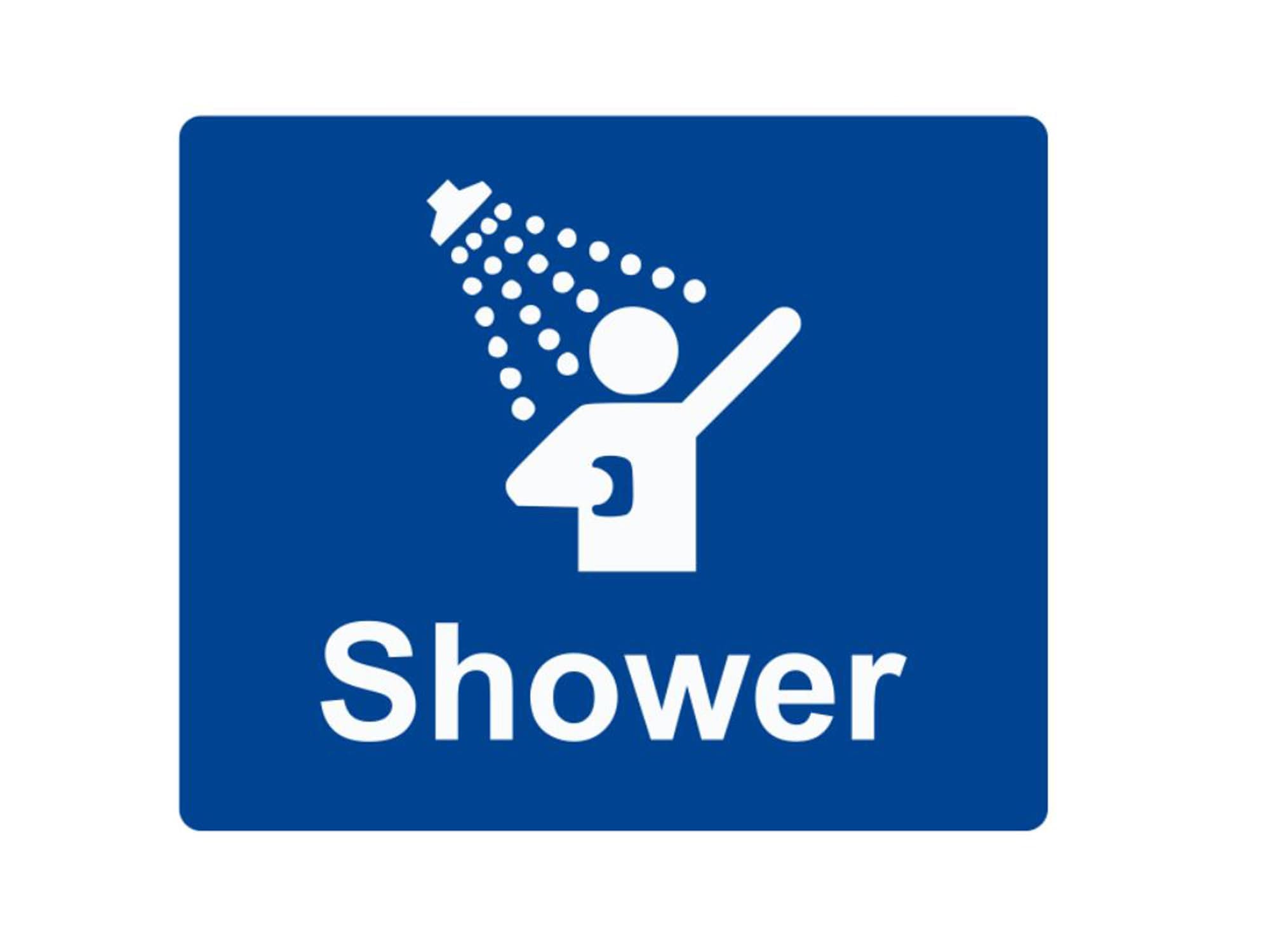 Shower Sign Adhesive Sticker Notice SILVER / GOLD / BLUE Etsy